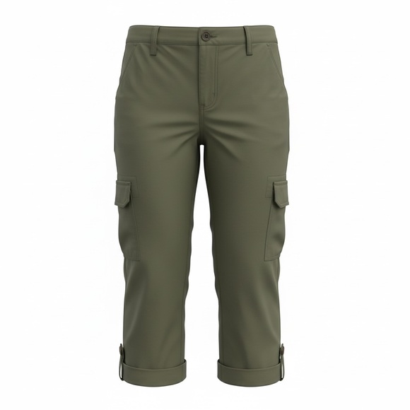 Chico's Pants - Chico's Sage Green Roll-up Cargo Capris